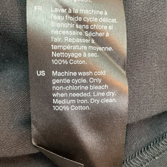 COS Womens Small Short Sleeve T-Shirt Black 100% Cotton - Picture 8 of 9